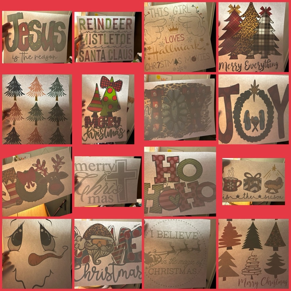 Over 70 DTF assorted prints